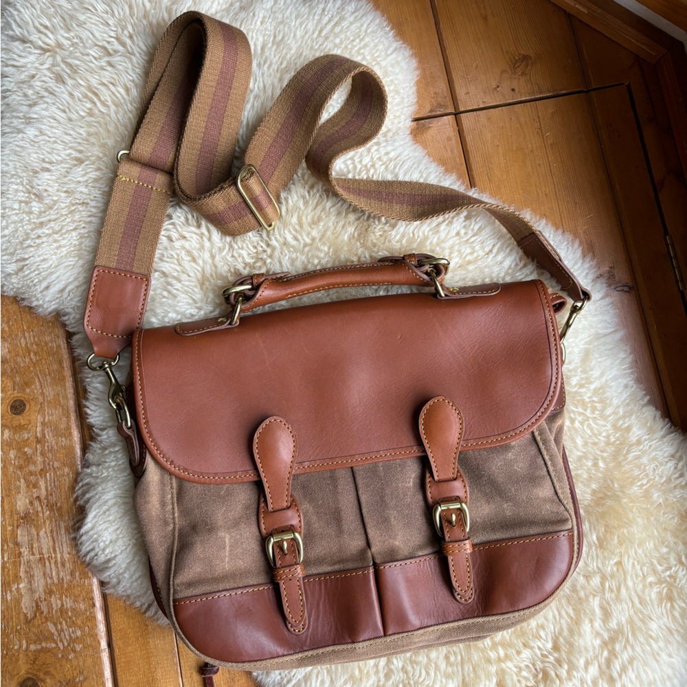 Vintage Mulholland Canvas and Leather Messenger Bag